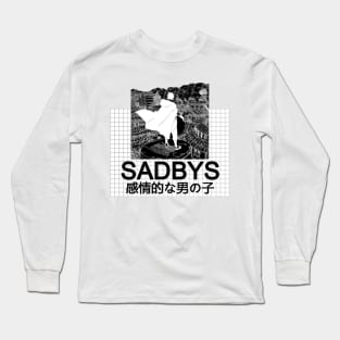 Sad Boys in White Long Sleeve T-Shirt